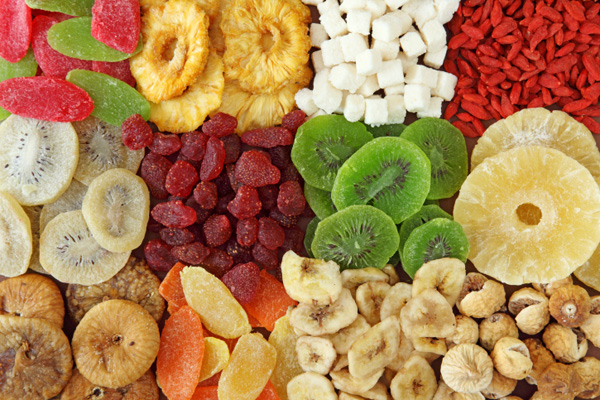 Calorie e zuccheri della frutta disidratata