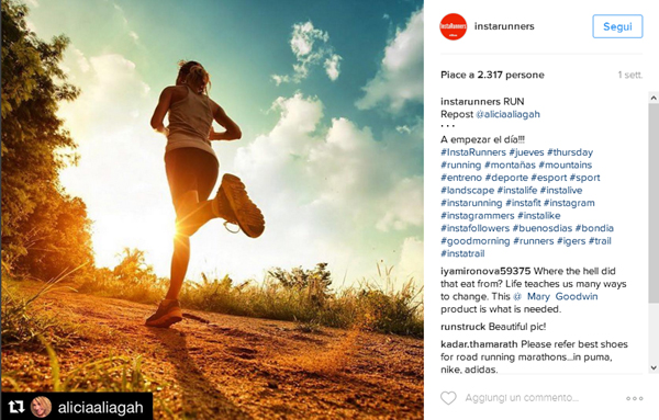 10 account instagram per runners